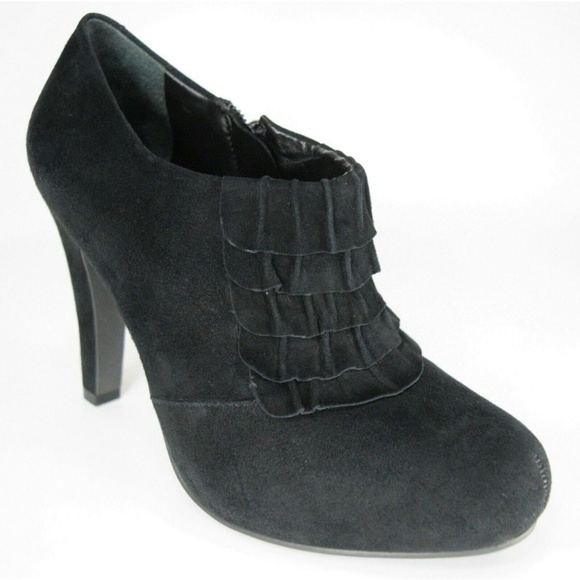 Gianni Bini Shoes - Gianni Bini Tula Black Suede Fringe Booties